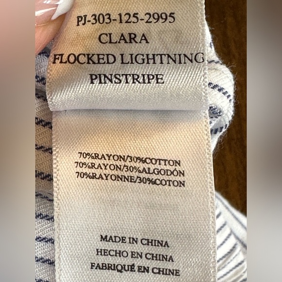 Rails | Clara Flocked Lightning Pinstripe Pajama Pants - Picture 7 of 11